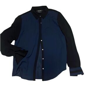 Scotch & Soda Button Down Blouse
Size XS – Black & Navy